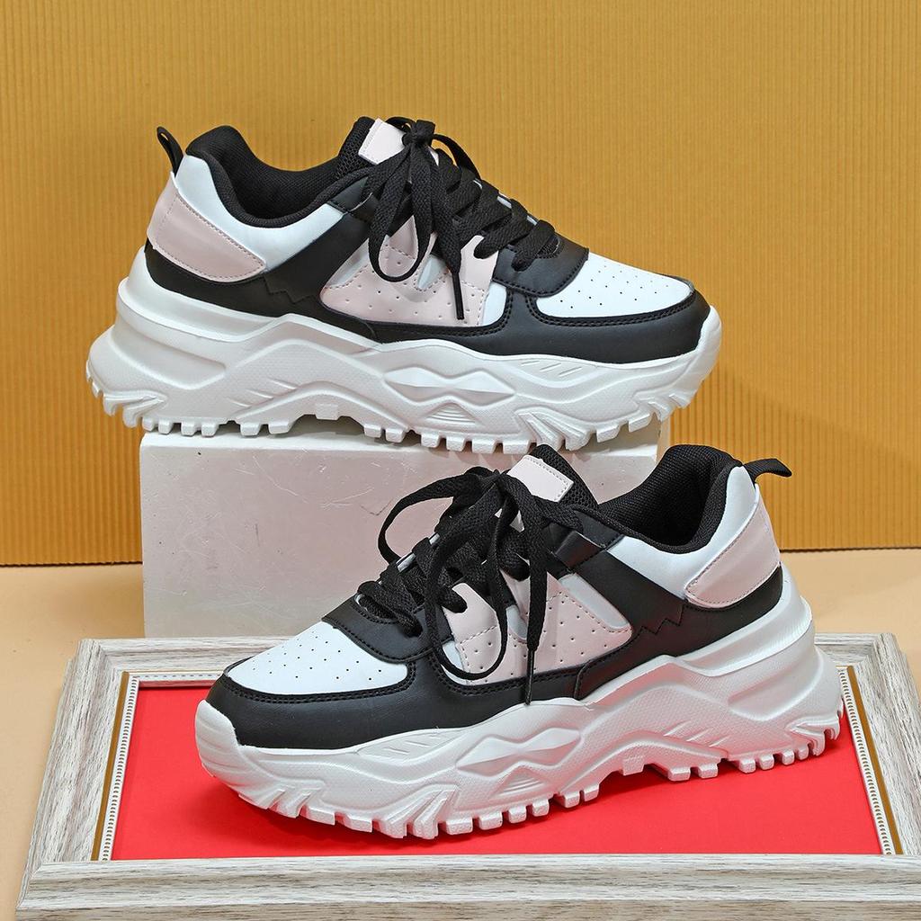 Women's Trendy Height-Enhancing Dad Sneakers: Thick-Soled, Breathable, Lightweight, Fashionable, Versatile Outdoor Sports Shoes.