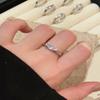 Rhombus Marquise-Cut Zircon Women's Ring: Luxury Niche Design, Plain Band, Tail or Pinky Ring - Stylish & Unique.