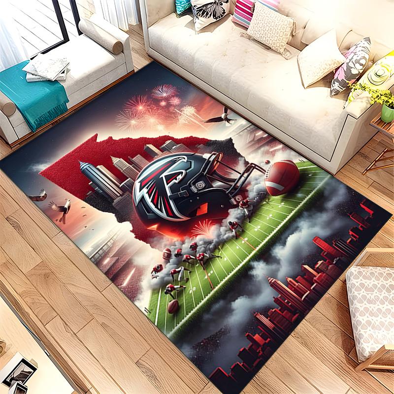 Atlanta Falcons (14) Rug Suitable For Living Rooms Bedrooms Computer Rooms Dining Areas And Placement Under Tables And Chairs Also An Ideal Choice For