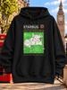 Unisex Hoodie Starbug 1 Space Corps Technical Manual Design White Landing Craft Schematic on Green Blueprint Grid with Yellow Sci Fi Lettering