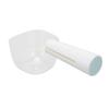 Pet Food Scoop Transparent Clear Scale Food Grade Dog Food Shovel with Clip Handle for Puppy Cat White