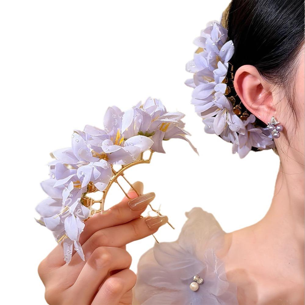 Super víla červená květina sponka do vlasů růžový květ svatební ozdoba do vlasů sladká sponka do vlasů pro šaty Qipao