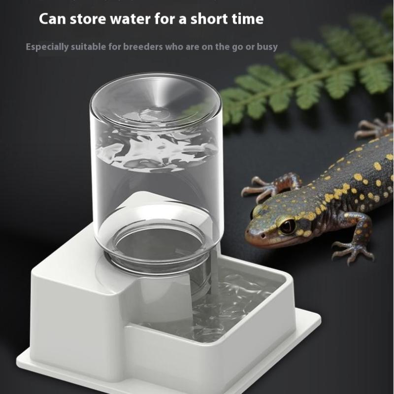 Reptile Water Bottle Automatic Water Feeder With Bottle For Tortoise Turtle Lizard Anti Drowning Water Dispense Pet Supplies