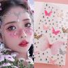Neue Strass-Schmetterlings-Gesichtsaufkleber mit Perlen, temporäre Tattoo-Aufkleber, langlebig, wasserdicht, Glitzer-Lidschatten, Körper für Festival-Make-up