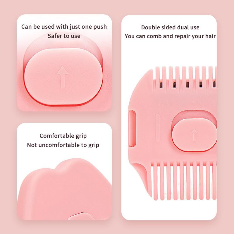 2 In 1 Baby Haircut And Hairdressing Comb Trim Bangs And Broken Hair Bangs Trimmer Manual Portable Children'S Hair Clipper