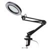5X Magnifying Glass with LED Light Flexible Arm 10 Level Brightness 3 Colors Workbench Light with