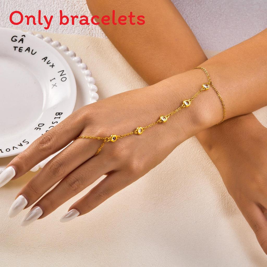 Fashionable Adjustable Bracelet With Zircon Decoration For Travel Gift
