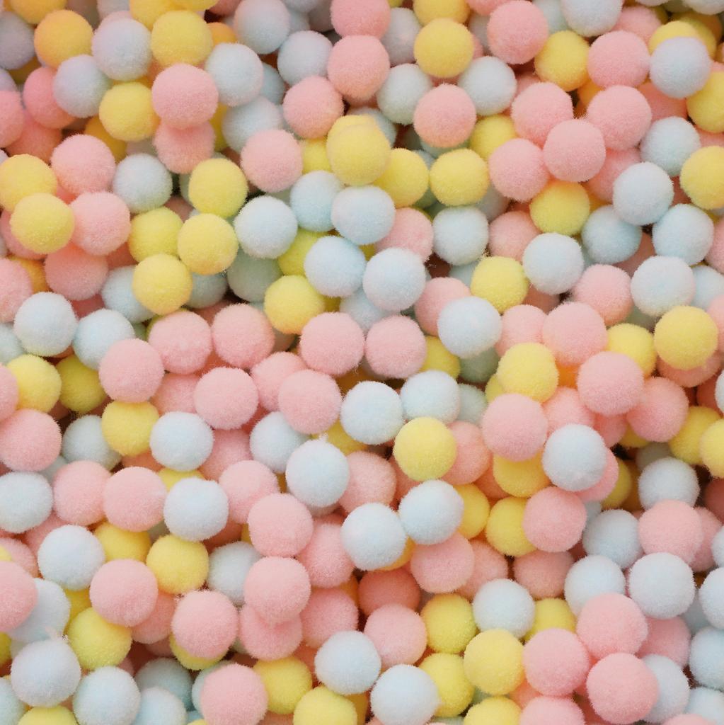 20-200 Stück Bunte Pompon-Plüschbälle Gemischte Farbe Kreatives Kinder-Handarbeitsmaterial Glitzer-Schaumstoffball DIY Bastelbedarf