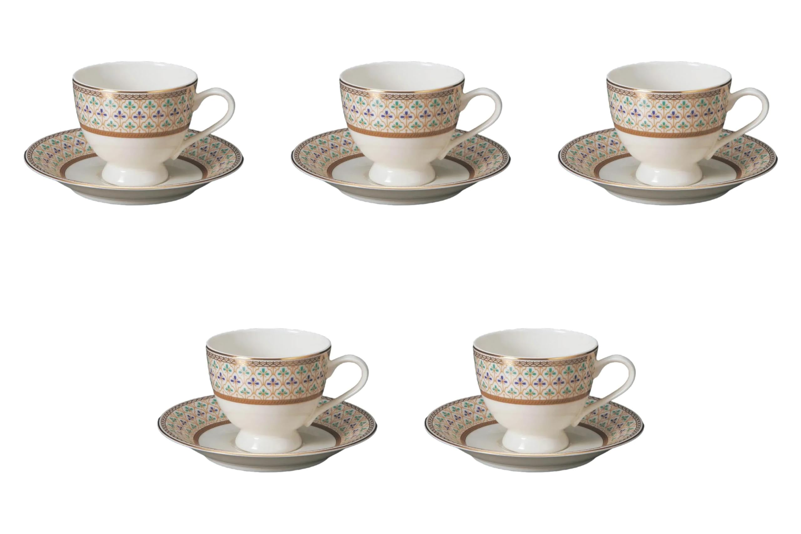 

Set of 5 NB Viola Coffee Cups x x 7 Fuse Ware Cups Saucers by Setomonohonpo (11 8.3 cm, 200cc) &