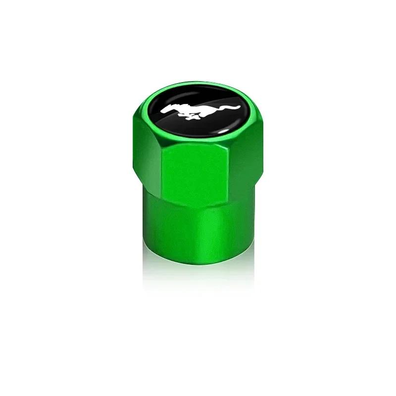 New 2026 Car Sticker 4Pcs Auto Wheel Tire Valve Air Stem Cap Duust Covers Car accessories For Ford Mustang 2015 2017 2018 2005 2