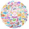 Easter Bunny Sticker Set: 50 Waterproof Decals for Phone, Water Bottle, Car - Creative Decor for Students