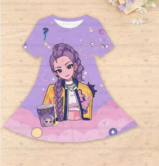 Custom Anime-Themed Girls' Skirts & Dresses from Your Image