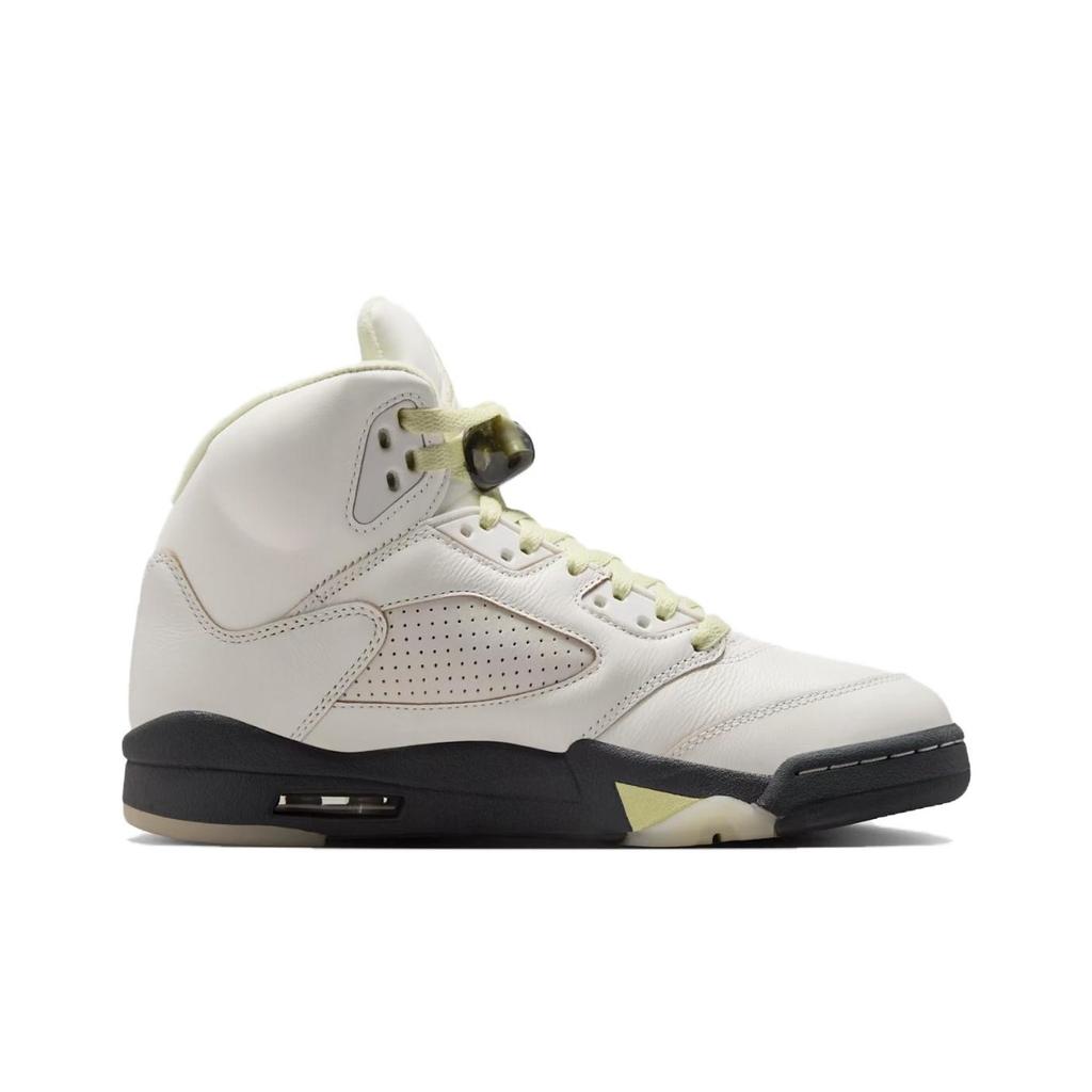 נעלי סניקרס לנשים Air Jordan 5 Retro Luminous Green, צבע קרם-מפרש אנתרציט IM7592-130