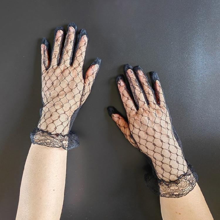 Flapper Spitzenhandschuhe Damen Kurze Handschuhe für Opern Abschlussball Damen und Mädchen Geschenk