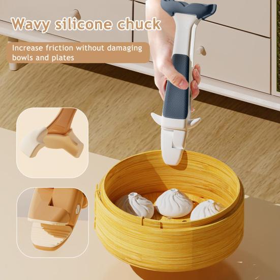 Anti-Scalding Clip Non-Slip Kitchen Tongs Heat-Resistant Plastic Utensil for Bowls And Baking Pans Whale Design Pot Gripper Multi-Purpose Cooking Tool