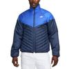 Nike Sportbekleidung Windrunner Colorblock Logo-Print Stehkragen Langarmjacke Herrenjacke Blau FB8195-410