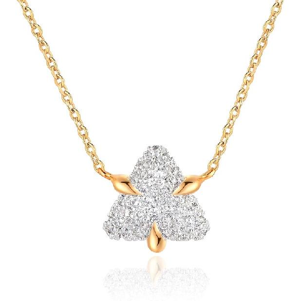

Gold Necklace for Women 14K Gold Plated Simple Chain Cubic Zirconia Pendant Necklace Cute Rhinestone Solitaire Necklace Dainty Gold Jewelry for Women Triangle CZ Pave
