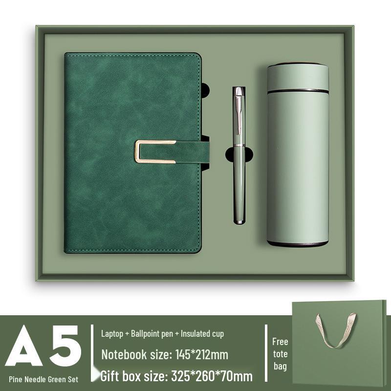 Conjunto de Cadernos A5 de Luxo: Caixa de Presente Diário de Negócios Personalizável com Opção de Impressão de Logotipo