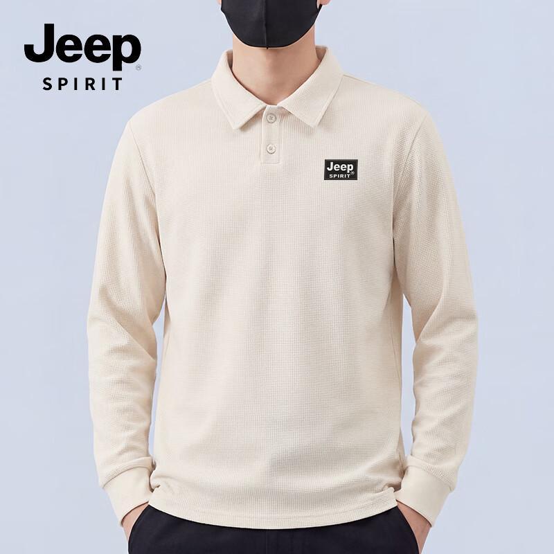 JEEP SPIRIT Men s Waffle Long-Sleeve Polo 4XL