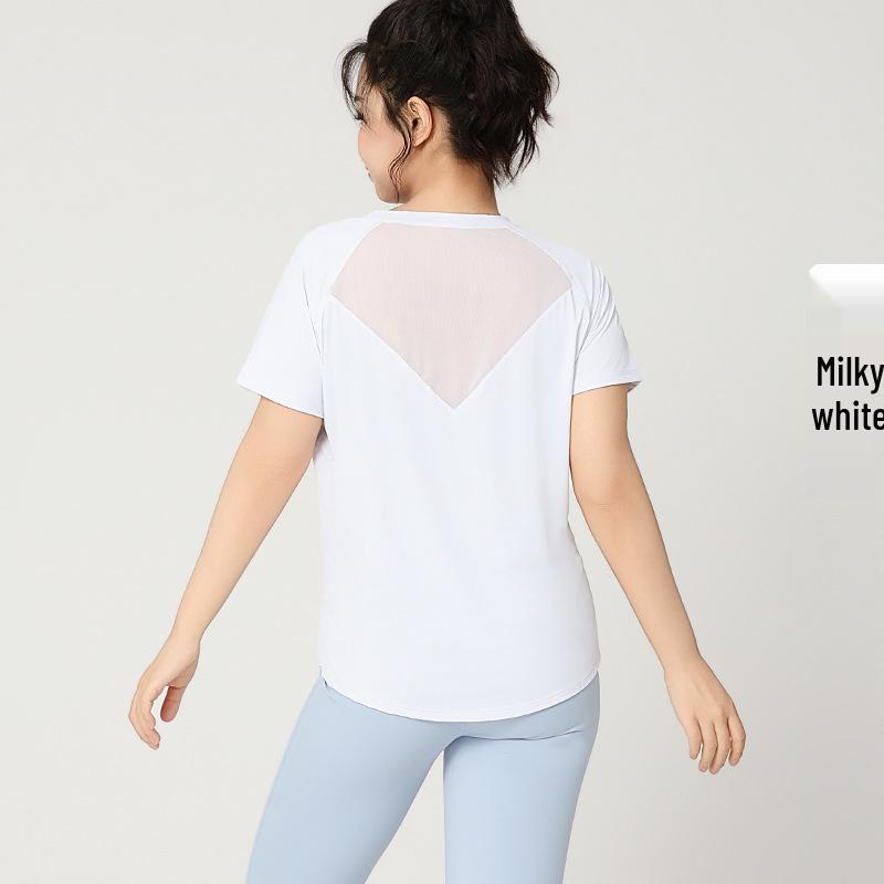 

Женская спортивная футболка больших размеров, быстросохнущая, дышащая, с коротким рукавом и круглым вырезом, для йоги и бега 4XL