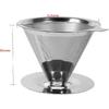 Pour Over Coffee Dripper, Cone Paperless Stainless Steel Coffee Filter with Non Slip Cup Stand Double Layer Reusable Mesh Coffee Maker for Home