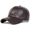Unisex THE REAL BOSS Imprint PU Leather Baseball Cap Spring Autumn Outdoor Adjustable Casual Hats Dad Hat Sunscreen Hat