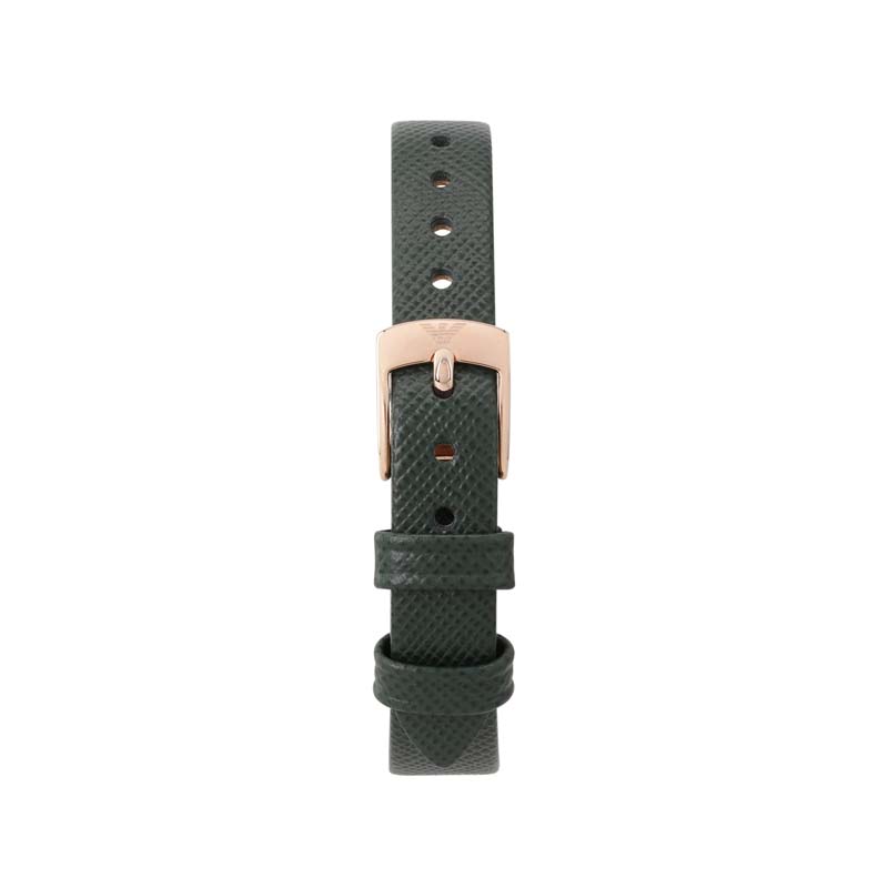 Emporio Armani Three Hand Green Leather Watch AR11577-CLG