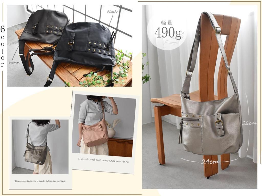 Antique-inspired Shoulder Bag for Women, Lightweight, Studded, and Crossbody. Stylish and Cute, Made of Synthetic Leather. Perfect for Commuting To