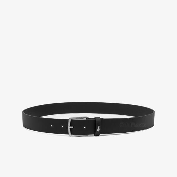 Lacoste 35mm Silver Croc Leather Belt 26ss