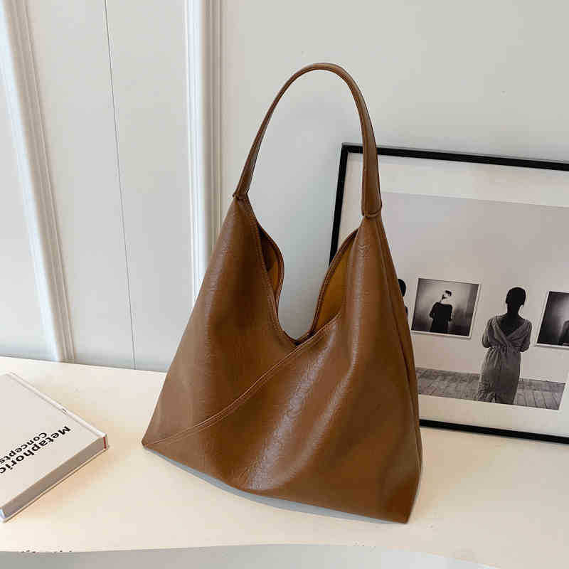 Tote Bag Large Bag Large Capacity Single Shoulder Underarm Casual Soft Surface Women'S Bag Luggage