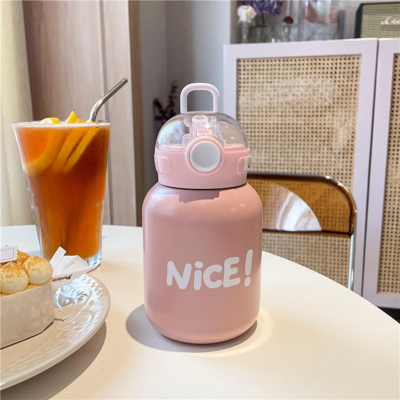 Simple Thermos Cup for Girls, Straw Cup Ins, High-looking Internet Celebrity, Adult Student Gift, Children's Water Cup