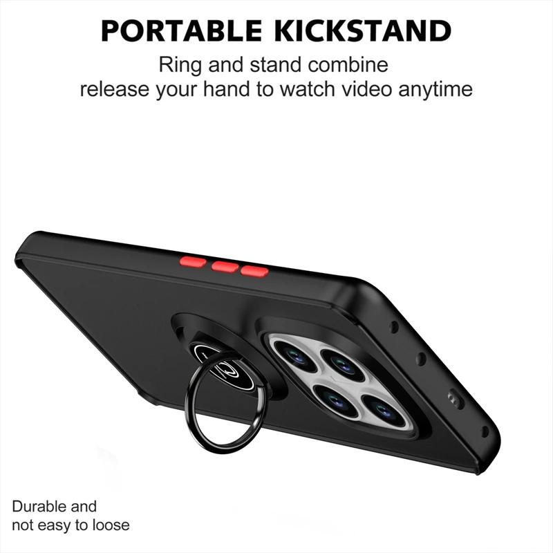 Armor Matt Hülle Für Xiaomi 15 Ultra Redmi Note 14 Pro 5G 14C Auto Magnetischer Ring Halter Abdeckung Für Redmi Note 14 Pro Plus Funda