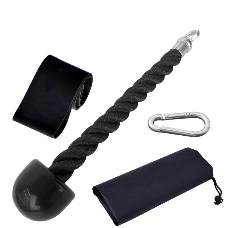 4PCS Armstärke Pull Down Seil Widerstandsbänder Set Bizeps Seil Gym Fitnessgeräte Krafttraining Bodybuilding Übung