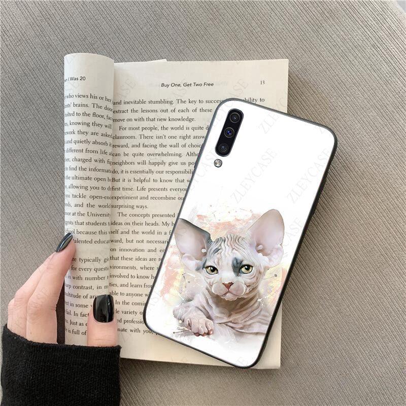 Tattoo Sphinx Cat  Phone Cover Shell For Samsung Galaxy A51 A71 A21S A10 A20S A20E A30S A40 A50 A70 A11 A40 M31 M30S Coque Case