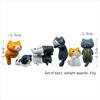 6pcs Set Cartoon Resin Mini Cat Figurines Cute Kitty DIY Micro Landscape Ornament Miniature Craft Model Bonsai Display