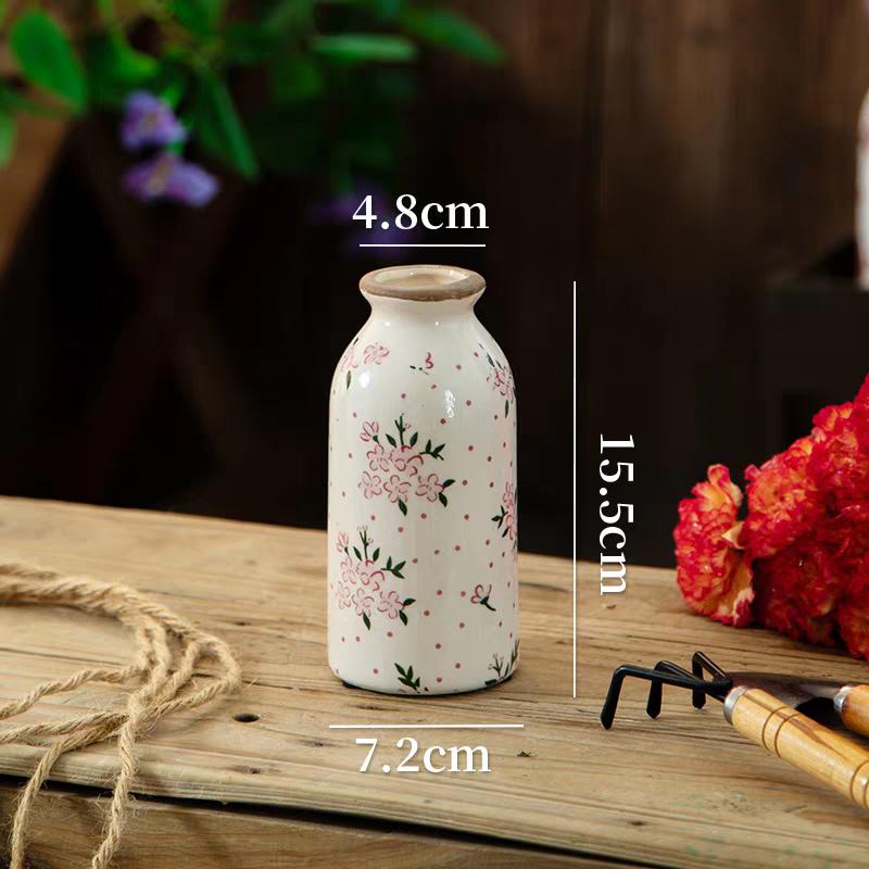 Retro Pastoral Ceramic Vase Home Furnished Ice Cracked Flower Pot Decorative Dry Flower Hydroponic Flower Arrangement Device