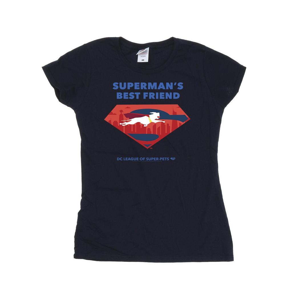 DC Comics Womens/Ladies DC Comics DC League Of Super-Pets Superman´s Best Friend Cotton T-Shirt