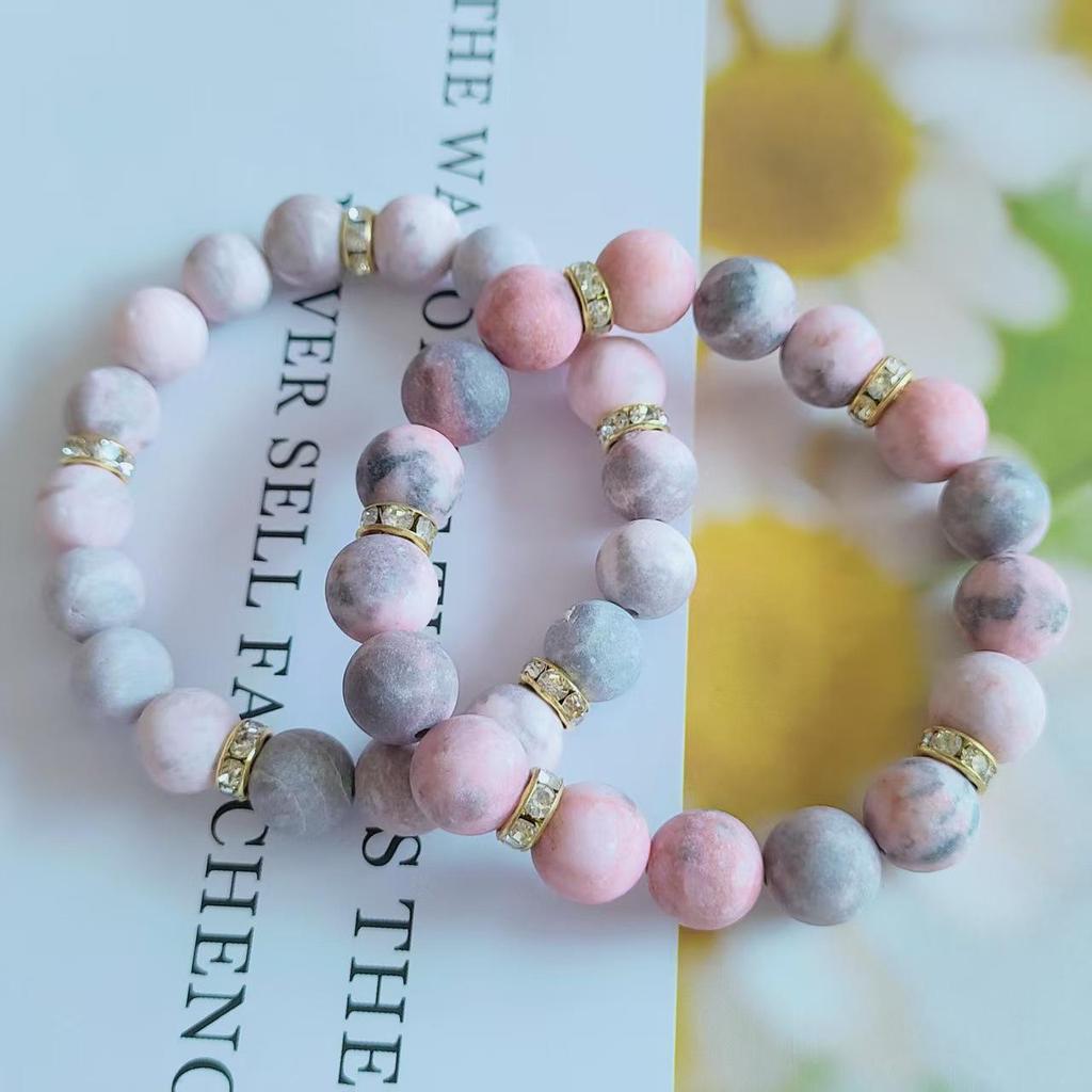 Pink Zebra Crystal Bracelet: Handmade Gift for Birthdays, Mother's Day, Valentine's, Christmas