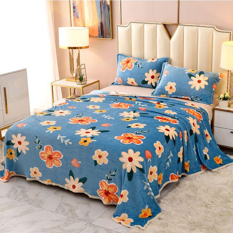 Verdickte doppelseitige Flanelldecke mit Wolkenzobelmuster, Bettdecke auf Luxusbetten, Mehrzweck-Decke für Büro, Nickerchen, Autodecke