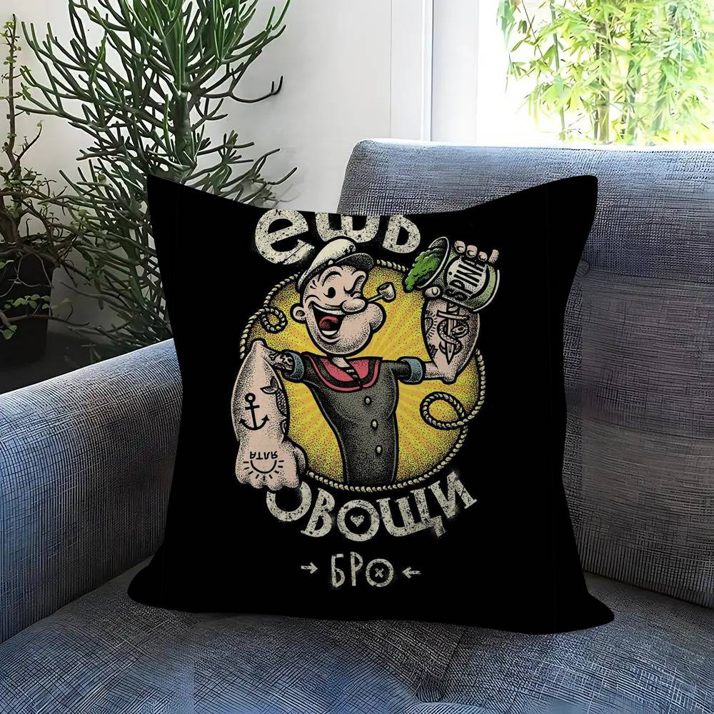 Classic Anime P-Popeye Personalized Picture Text Home Decorative Pillows Household Gifts 45X45Cm