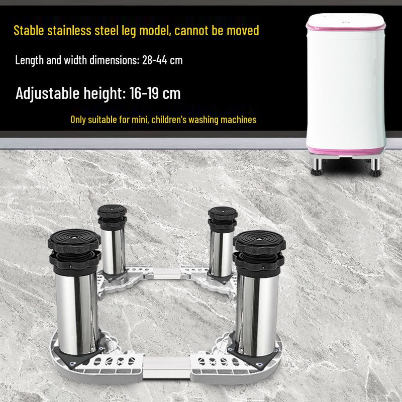 Universal Washing Machine & Refrigerator Stand with Stainless Steel Wheels