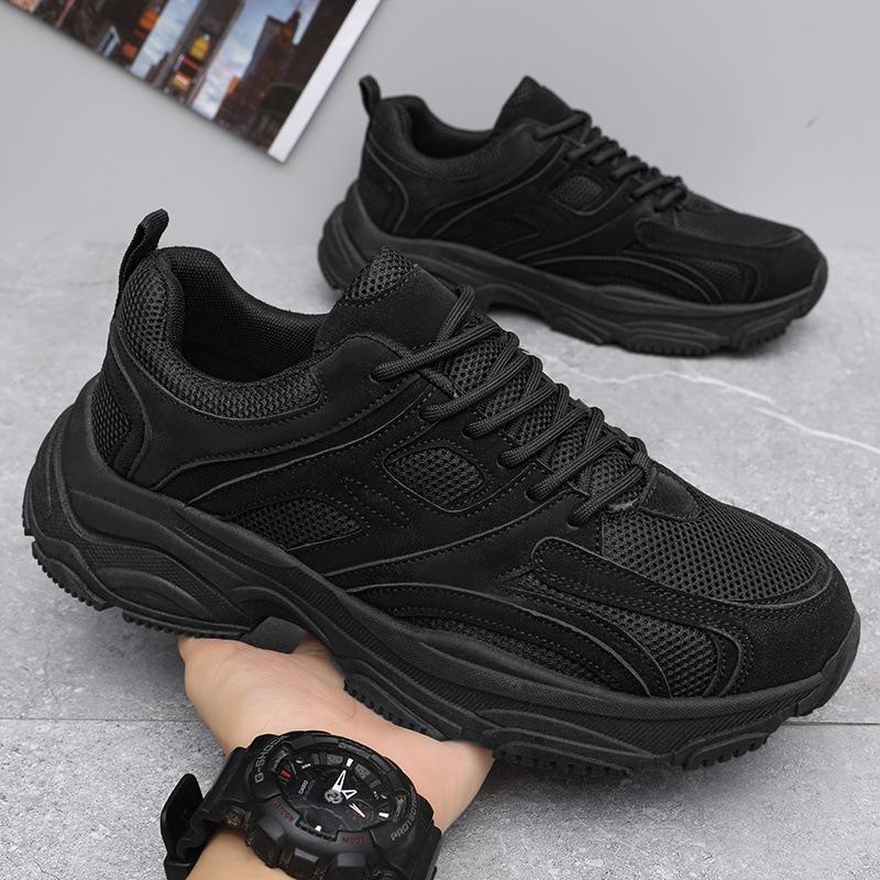 Scarpe Sportive Casual da Uomo Estive in Rete Traspirante, Calzature alla Moda Nero Unito Trendy da Papà per Studenti.