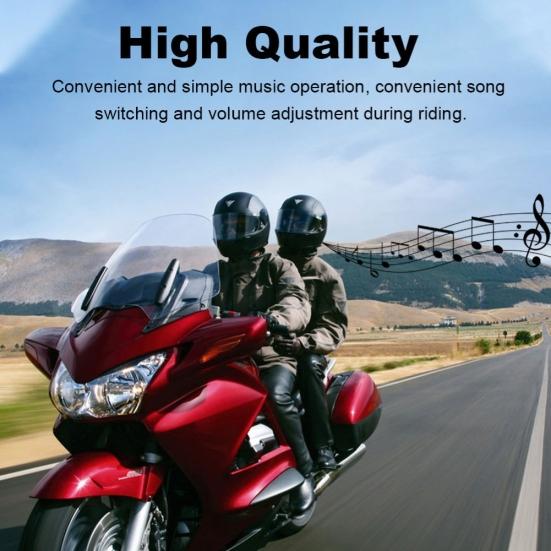 BT8 Motorcycle Helmet Headset Bluetooth-compatible 4.1+EDR Hands-free Call Speaker Earphone