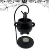 Halloween Wax Melter Cauldron Witch Cauldron To Warm Melt Wax Black Oil Incense Aroma Diffuser Home Decor Spirit