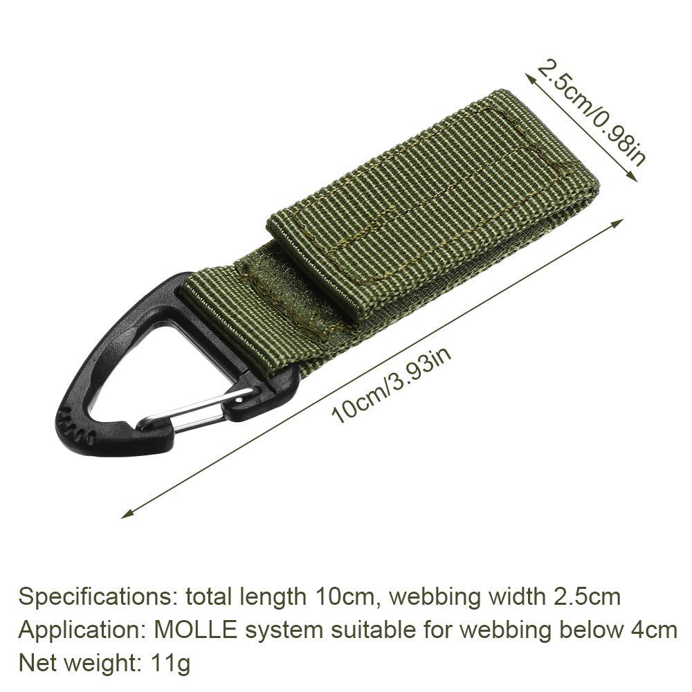 Sports Accessories EDC Equipment Nylon Webbing Hang Buckle Strap Carabiners Belt Clips Keychain