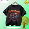 67 Six Seven Italian Brain Rot Math Joke T-Shirt Funny Casual Short Sleeve Round Neck Tops Summer Comfortable Children's T-Shirt