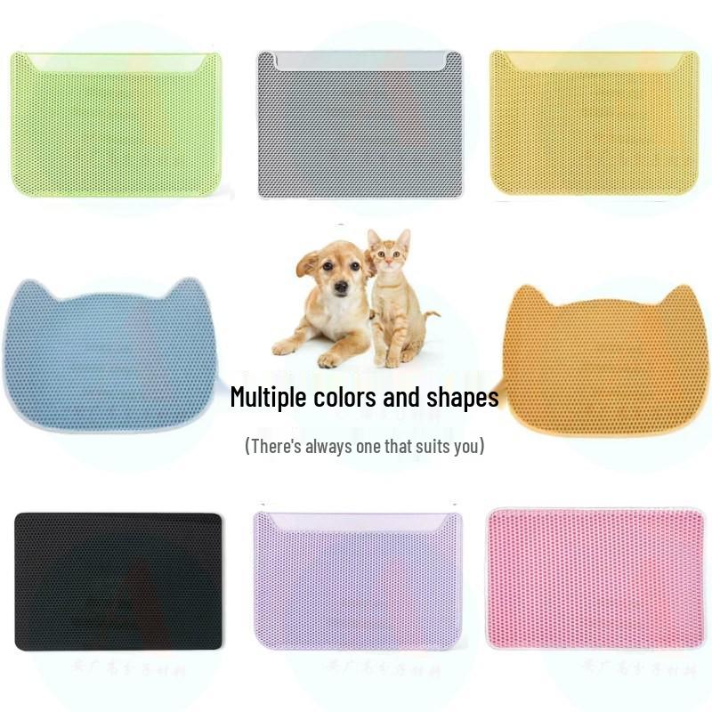 EVA Double Layer Foldable & Washable Cat Litter Mat - Honeycomb Leak-Proof Design
