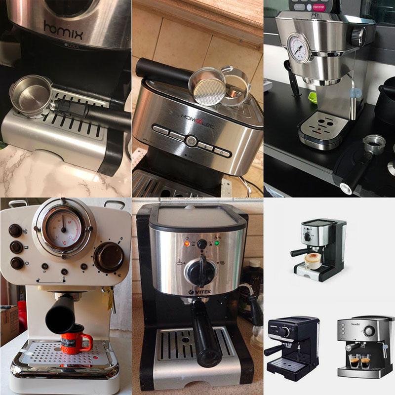 Juego de Portafiltro de Tres Orejas de 51 mm con Taza Dosificadora y Cesta de Filtro para Máquinas de Café HOMIXVITEK.