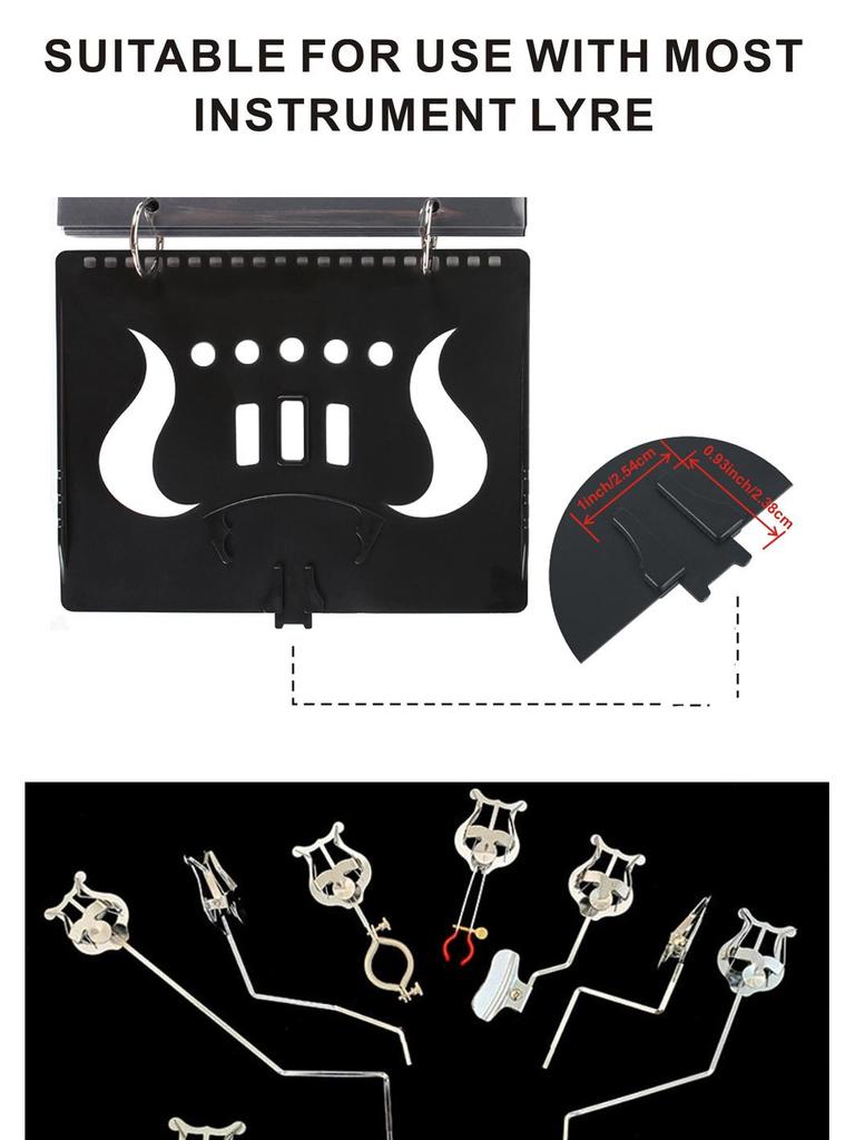 Universal Brass Band Marching Music Stand Clip for Wind Instruments