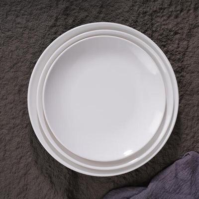 Huihuang 12-inch White Ceramic Deep Dinner Plate